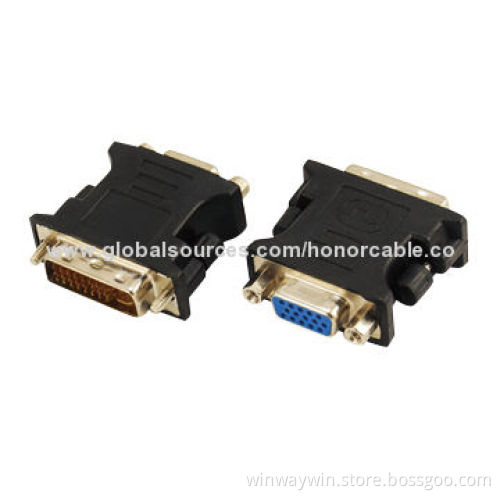 VGA 15 Female to DVI (24+1) Male Adapter, Gold Plated